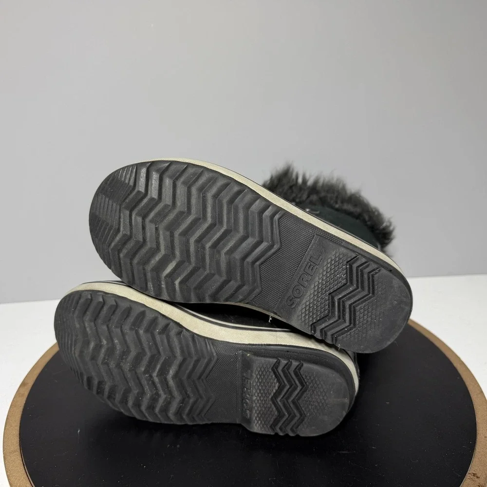 Sorel Joan Of Arctic Boots Youth Size‎ 2 Black Waterproof Faux Fur Snow Winter
